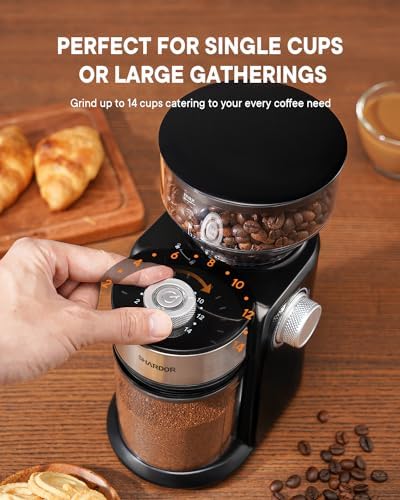 SHARDOR Electric Burr Coffee Grinder 2.0, Automatic Coffee Bean Grinder for Home Use