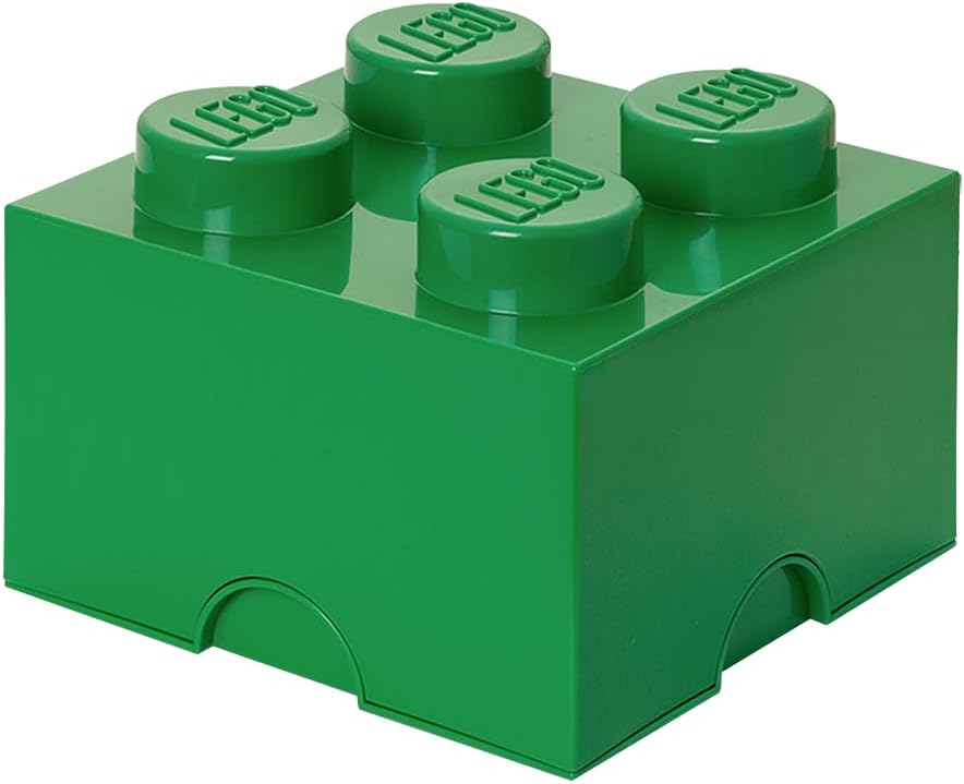 Room Copenhagen LEGO Storage Brick Drawer 4, 9-3/4 x 9-3/4 x 7-1/8 Inches, Bright Yellow (4003) | Stackable Storage Box Storage with Lid Toy Organization Home Decor Office Kids Room