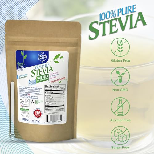 Stevia Powder 100% Pure, No Artificial Sweetener, Stevia Green Leaf Extract | Zero Calorie & Keto Friendly (0.6 Ounces)