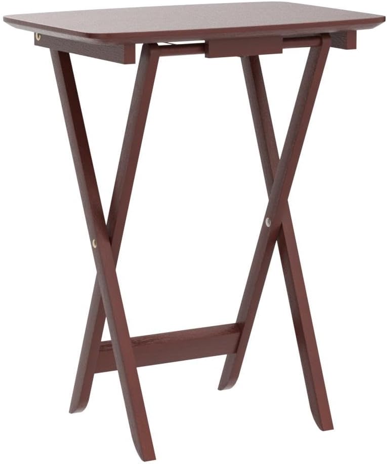 Winsome Darlene Set of 2 Foldable Snack Tables, Walnut, 26"