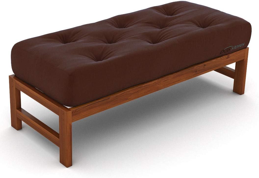 Nirvana Futons Plush, Comfortable 8-Inch Full Futon Mattress, Microfiber Fudge - Made in USA