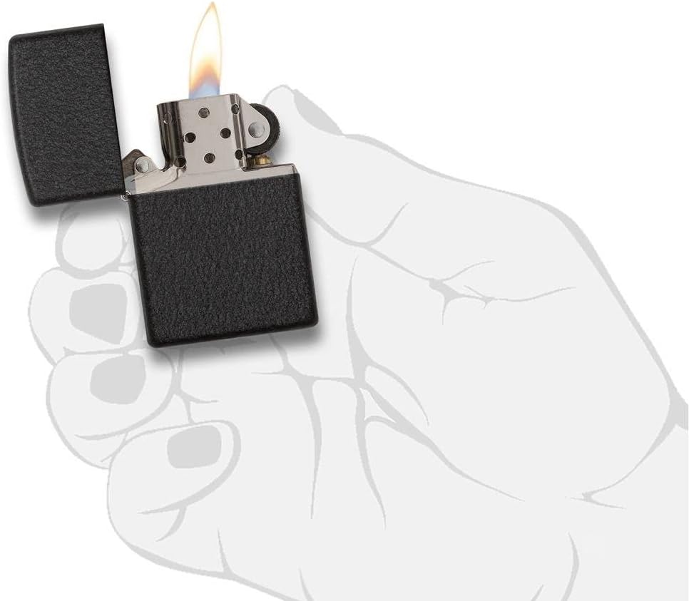 Zippo Lighter – Personalized Custom Message Engraved Windproof Classic Pocket Lighter Black Matte