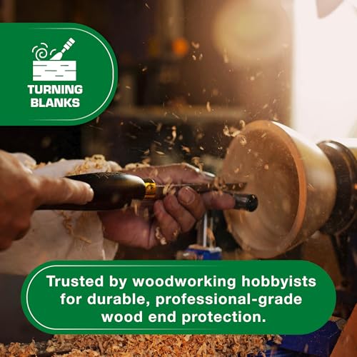 ANCHORSEAL Classic Log and Lumber End Sealer, Prevents Checking, 1 Quart | Water Based Wax Emulsion, Prevents up to 90% of Checking, Drying Splits Prevention, Hardwood & Softwood Compatible