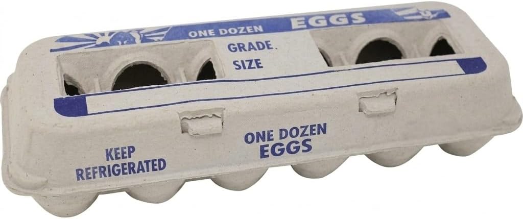 Egg Cartons – 250 Bulk Pack, Natural Fiber | Durable Paper Pulp Construction, Secure Storage for Large Chicken & Quail Eggs