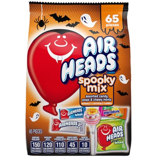 Airheads Full-Size Candy Bars, Assorted Taffy Variety Pack, 60 Count Box | Individually Wrapped Bulk Candy, Six Assorted Fruit Flavors, Artificially Flavored