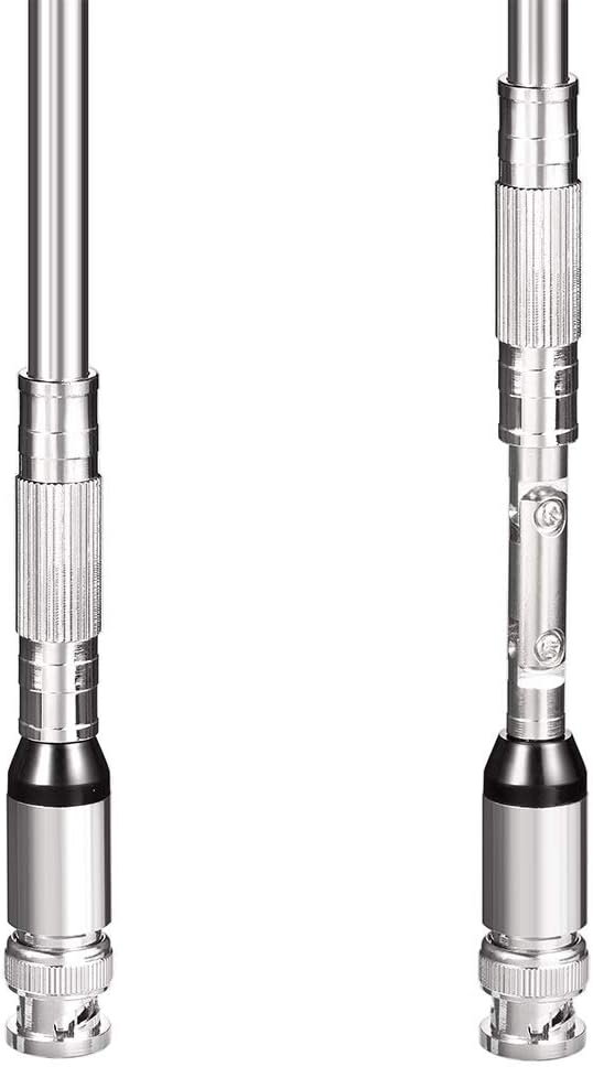 Bingfu 20-1300MHz Police Scanner Antenna 8 Section Telescopic BNC Male Compatible with Uniden Bearcat Whistler Radio Scanner Cobra Midland Portable