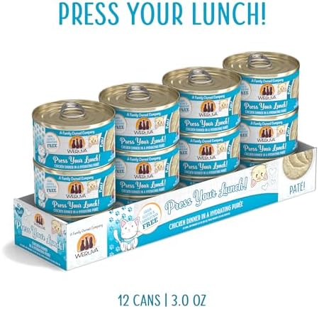 Weruva Wet Cat Food, Press Your Lunch with Chicken Pate, 3oz Can, Pack of 12
