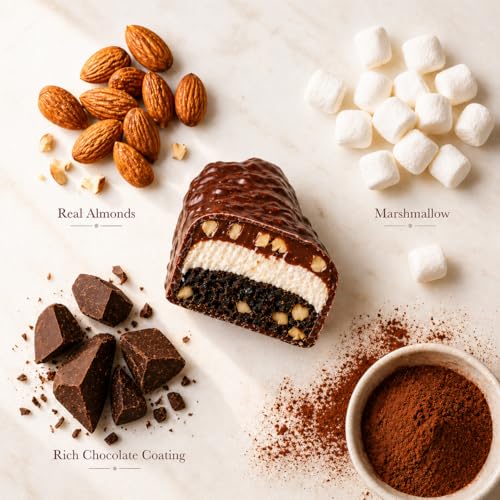 ProteinWise High Protein Bars, Rocky Road, Bariatric, Trans Fat Free, Low Carb, Low Calorie, Diet Healthy Snack, 7 Count