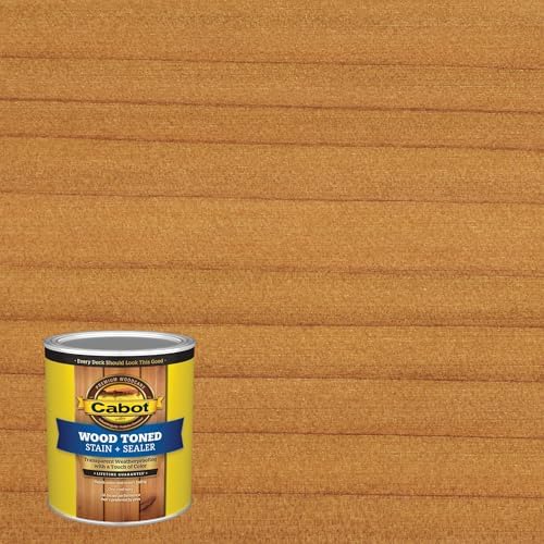 Cabot Wood Toned Stain + Sealer, Exterior Natural Wood Stain, Heartwood, Gallon