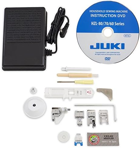Juki HZL-70HW Computer Sewing Machine | 80 Sewing Patterns, 6 Types of Stitch Patterns, Quick Reference Plate