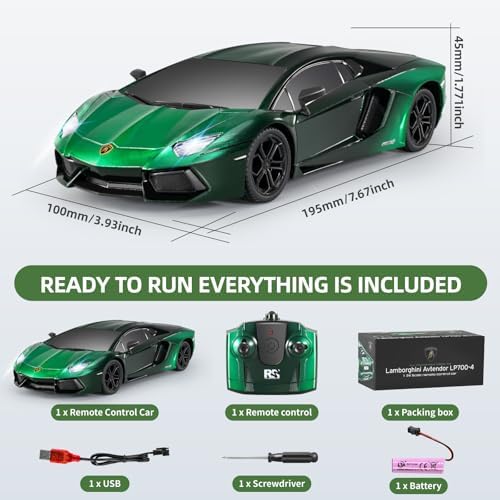 MIEBELY Licensed Bugatti Divo 1:24 Model RC Race Car for Kids Adults | Officially licensed;2.4GHz control; LED headlights;3.7V battery;sturdy ABS;indoor/outdoor play;gift for boys & collectors