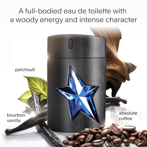 Mugler A*Men Eau de Toilette - Long Lasting Woody Ambery Cologne for Men | Fragrance with Patchouli, Coffee Extract & Lavender - Long Lasting Masculine Gourmand Scent for Date Night