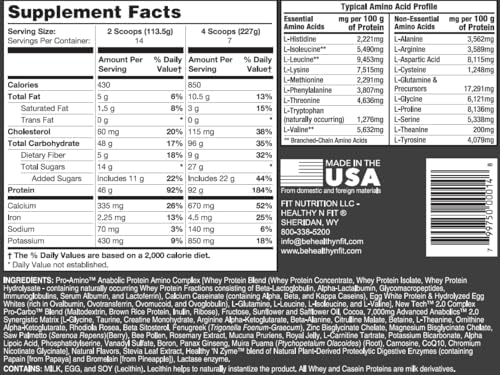 Healthy 'N Fit A. Muscle (Chocolate) 3.5 lb - Natural Protein and Muscle Mass Gainer