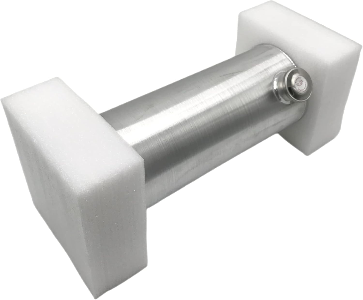 JSD 5 Gallons 8”x24“ Aluminum Spun Round Fuel Gas Tank Cell Fuel Tank with Bracket End Fill 1/4" NPT Outlet