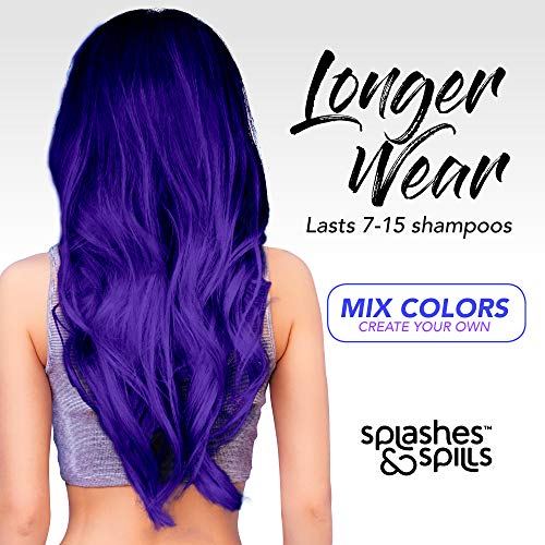 Semi-Permanent Butter Blonde Hair Dye - Vibrant 2.36 Oz. Tubes Temporary Hair Color - Ammonia and Peroxide Free -Vegan and 100% Cruelty-Free Toner - Lasts for 7-15 Shampoos - by Splashes and Spills