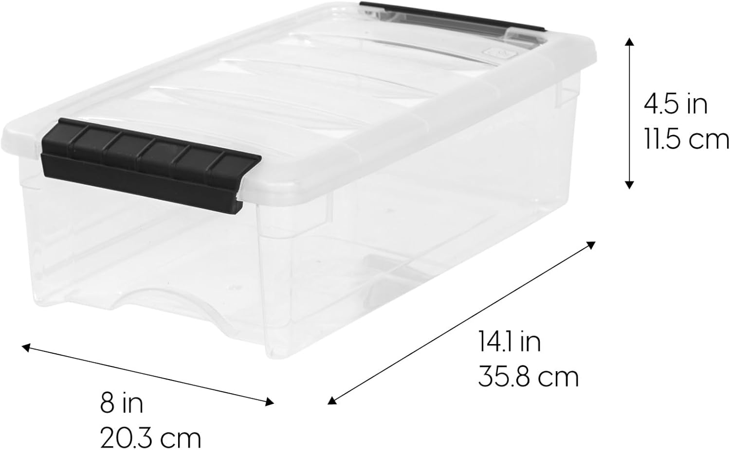 IRIS USA 6-Pack 54 Quart Storage Bins with Lids, Clear | Transparent design makes contents easy to find. Perfect for moving, blankets, clothing, and garage storage. Nestable design