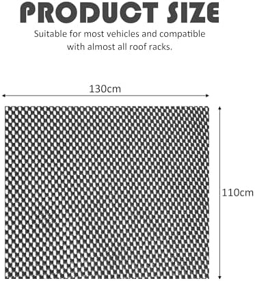 Roof Rack Pads, 51"x43" Rooftop Cargo Bag Mat, Car Accessories Roof Cargo Bag Protective Mat, Roof Mat Car Skid Proof Mat