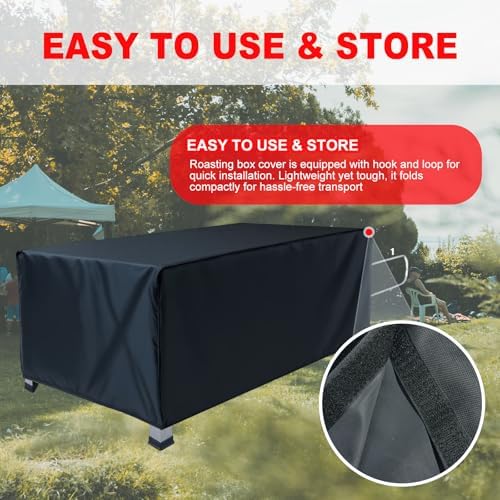Cover for La Caja China Roasting Box, Compatible with #1 & #2 & SP Models Pig Roaster Grill, Made of Heavy-Duty 600D Oxford
