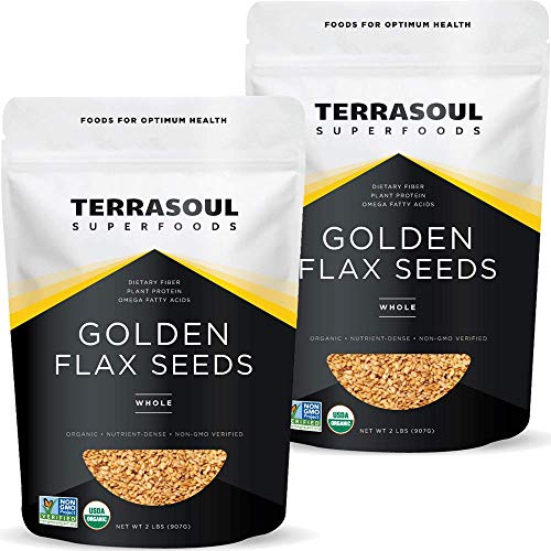 Terrasoul Superfoods Organic Golden Flax Seeds, 6 Lbs (3 Pack)
