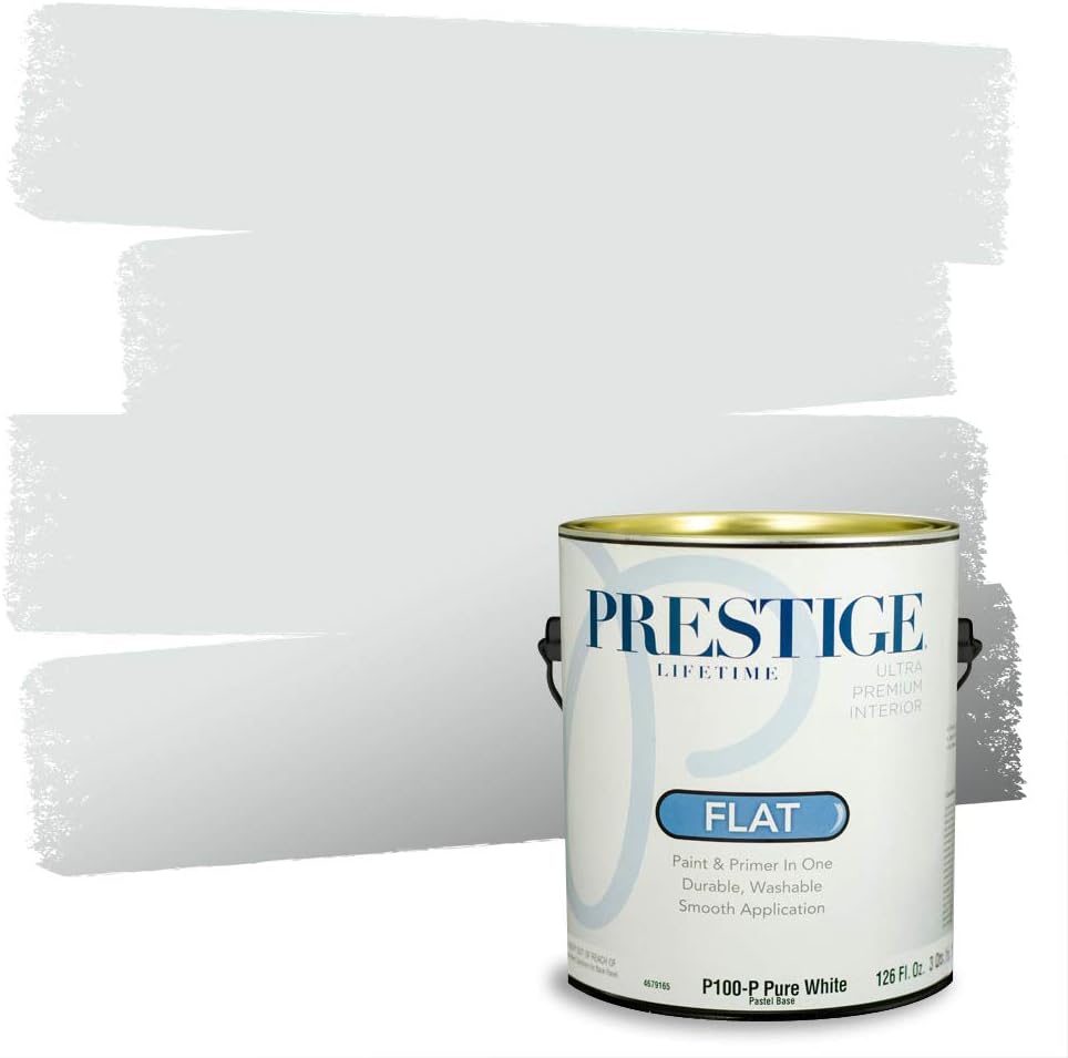 Prestige Paints E400-P-SW6506 Exterior Paint and Primer in One, 1-Gallon, Satin, Comparable Match of Sherwin Williams Vast, 1 Gallon, SW45-Vast Sky