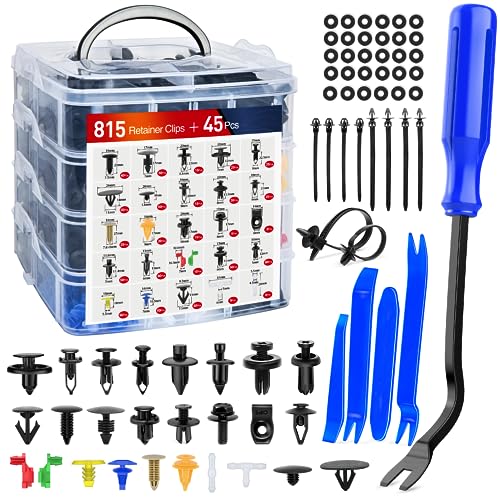 Nilight 190 Pcs Car Retainer Clips Fastener Remover 18 Most Popular Sizes Applications Auto Push Pin Rivets Set -Door Trim Panel Clips for Toyota