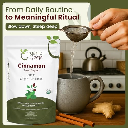 Organic Way True Ceylon Cinnamon Sticks - Origin - Sri Lanka (16 Ounce)