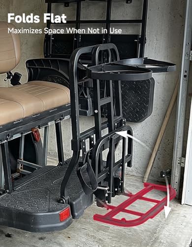 KEMIMOTO Golf Cart Bag Holder, Heavy-Duty Golf Cart Bag Attachment | Compatible with EZGO Valor RXV Club Car