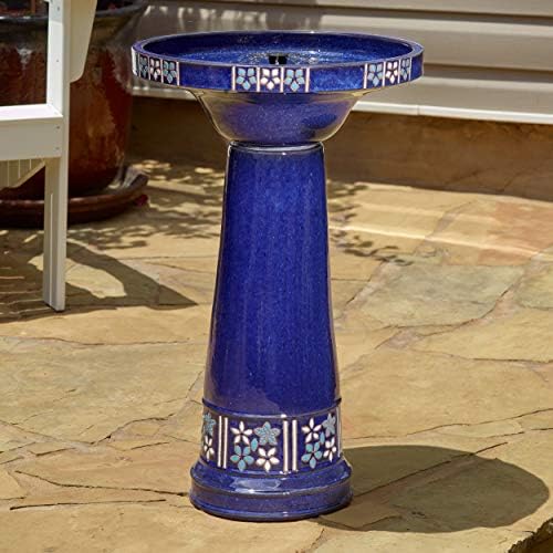 Smart Solar Ceramic Solar Bird Bath