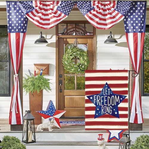 AVOIN colorlife Let Freedom Ring Patriotic 4th of July Garden Flag 12x18"