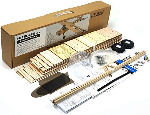 Viloga RC Balsa Airplane Kit Piper Cub J3, Laser Cut 46" Wooden Model Airplanes Kits to Build for Adults