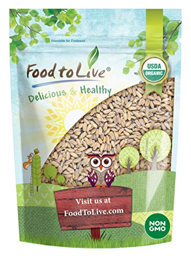 Food to Live Organic Spelt Berries, 3 Pounds - Non-GMO, Whole Grain, Non-Irradiated, Vegan Superfood, Bulk, Product of the USA
