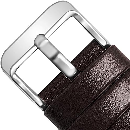 Fullmosa 22mm Quick Release Leather Watch Band for Garmin Samsung Galaxy | Strap for Garmin Vivoactive 4 45mm,Garmin Venu 4(45mm)/Venu 3/Venu 2,Samsung Galaxy Women Men, Red&Silver Buckle