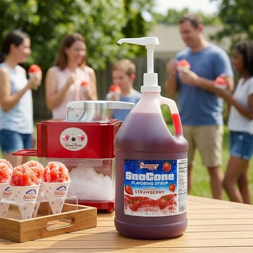 Snappy Root Beer Sno Cone Syrup, 1 Gallon (128 oz), Ready to Use for Snow Cone Machines and Shaved Ice