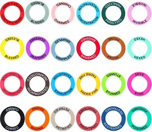 ALIZERO DND Condition Rings with AOE Spell Template Set