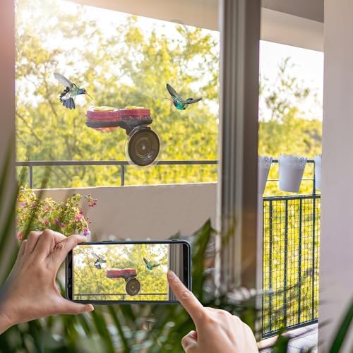 ORIENTOOLS 2Pcs Mini Handheld Hummingbird Feeders, Suction Cup Window Glass | 2 hummingbird feeders
