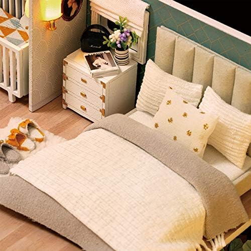 GuDoQi DIY Miniature Dollhouse Kit, Miniature House Kit 1:24 Scale, Tiny House kit with Music and Furniture Kit, Great Gift for Birthday Christmas