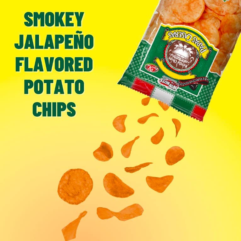 WINNUTS Jalapeño Chips Kettle Cooked (3 Pack, 5.6 oz Each) | Authentic Mexican Style Spicy Potatoes Chips | Homestyle "Papa Casera" for Parties
