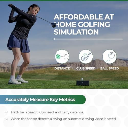SLX Hybrid Launch Monitor - Effectively Track Your Ball Speed, Club Speed, Distance and Smash Factor - Portable Golf GPS Device via Bluetooth