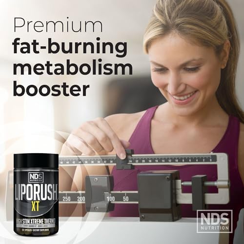 NDS Nutrition LIPORUSH XT Super Concentrated Thermogenic - 60 Capsules | Super Concentrated Thermogenic, L-Carnitine, Teacrine, Maximum Energy