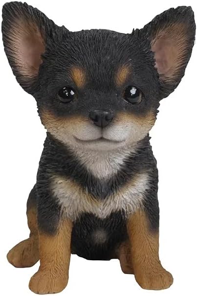 Hi-Line Gift Ltd Chihuahua Puppy Statue, Black/Brown