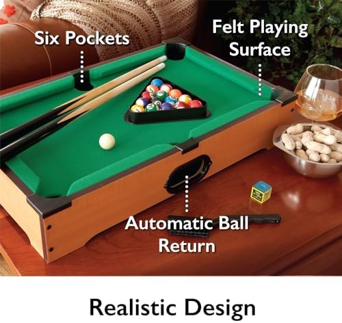 Mainstreet Classics 20-Inch Table Top Miniature Billiard/Pool Game Set