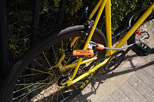 Kryptonite Evolution Standard Bike U-Lock, 14mm Steel Shackle & 3 Keys | High-Security 4x9 in Bicycle Lock with FlexFrame-U Mounting Bracket, Double Deadbolt Design and Pick Resistant Cylinder