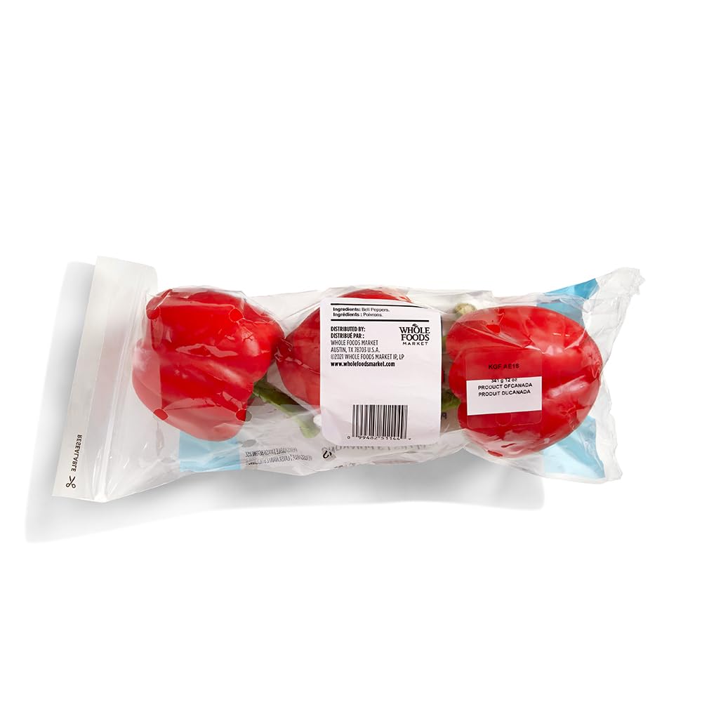 Red Bell Peppers Conventional Sourced For Good, 3 Count