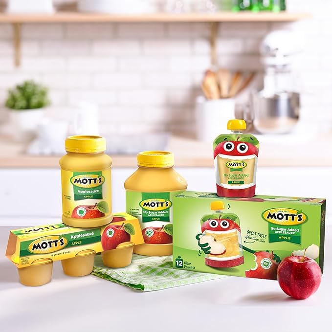 Mott's Unsweetened Applesauce, 3.9 oz cups, 36 count