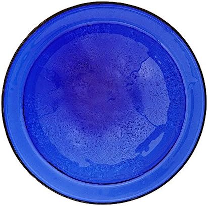 Achla Designs Crackle Glass Bowl, 12-in, Mandarin