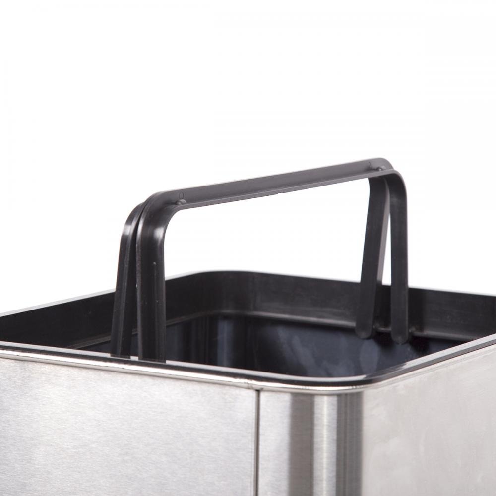 FDW | 13 Gallon Stainless Steel Trash Can with Lid | Silver