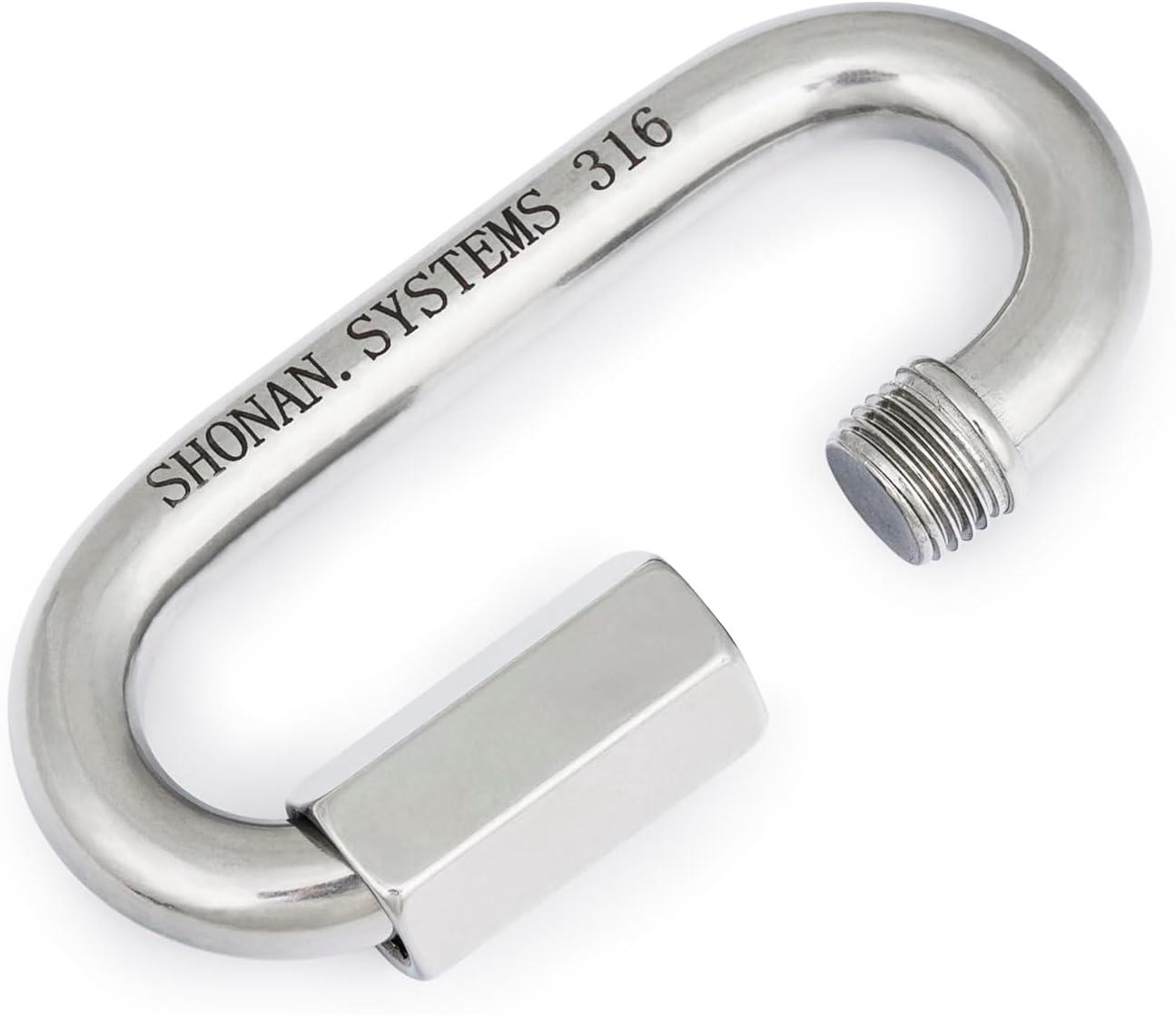 SHONAN Heavy Duty Marine Chain Quick Links, Stainless Steel Chain Connectors, Corrosion Resistant Locking Carabiners