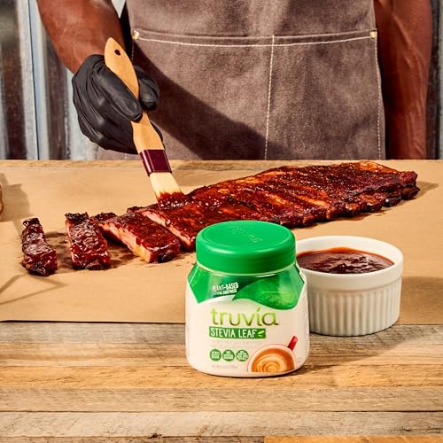 Truvia, Sweetener Natural Calorie Free, 9.8 Ounce | Spoonable jar; 3/4 tsp = 2 tsp sugar; stevia leaf, erythritol; non-GMO, gluten-free, kosher; diabetic & keto