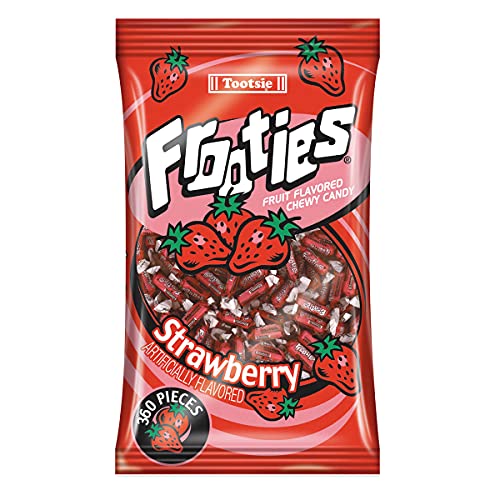 Tootsie Roll Frooties Strawberry Chewy Candy, 360 Count, 38.8oz Bag
