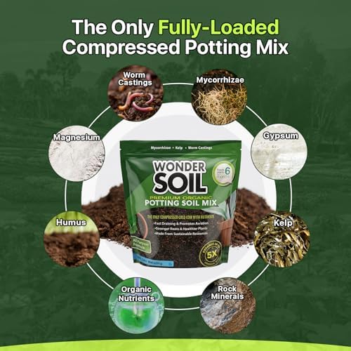 WONDER SOIL | Organic Potting Soil | 12 QUARTS of Ready to Plant Coco Coir Fully Loaded with Nutrients | 3 LBS Bag Expands to 12 Quarts of Indoor